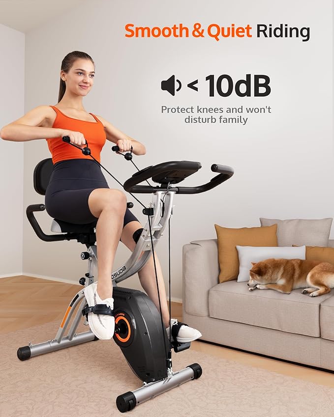 YOSUDA Folding Exercise Bike - Foldable Stationary Bike for Home Gym Workout-GravixFit