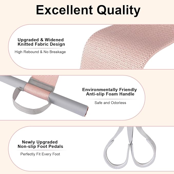 120LB Fabric Resistance Band with Handles,Non-Slip Pedal Puller Resistance Band for Strength Muscle Training-Thicken Fabric Fitness Resistance Bands for Full Body Toning,Physical Therapy-GravixFit