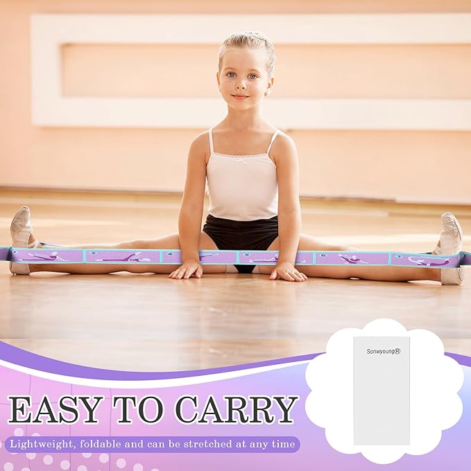 Stretch Strap for Kids Elastic Gymnastics Stretching Ballet Dance Band with 8 Loops Adjustable Exercise Training Resistance Strap for Children Stuff Pilates Latin Yoga Equipment-GravixFit