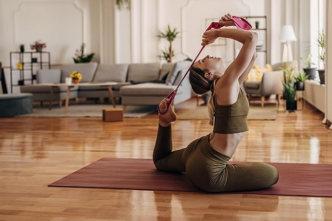 Everyday Yoga Super Strong Strap with Metal D-ring Buckle - Improve Flexibility, Stretching, and Physical Therapy Fitness.-GravixFit