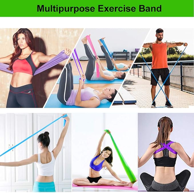 Resistance Bands, Elastic Exercise Bands for Working Out, Physical Therapy, Recovery, Yoga, Pilates, Strength Training-GravixFit