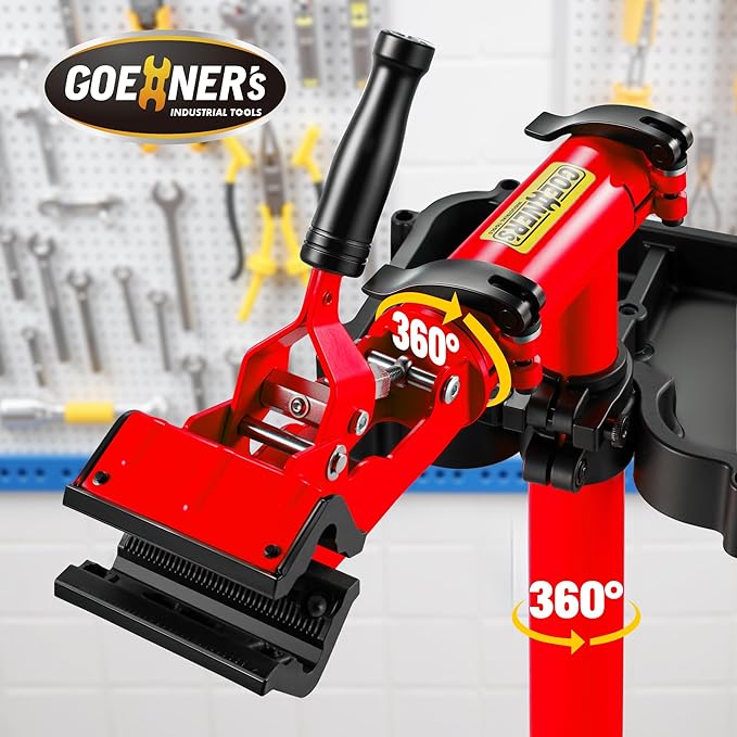 Upgraded Bike Repair Stand Max 176 lbs, Heavy Duty Bicycle Repair Stand, Portable Aluminum E Bike Stand Manintenance Workstand for Any Bike, Heavy E-Bike, Mountain Bike and Road Bike, Red