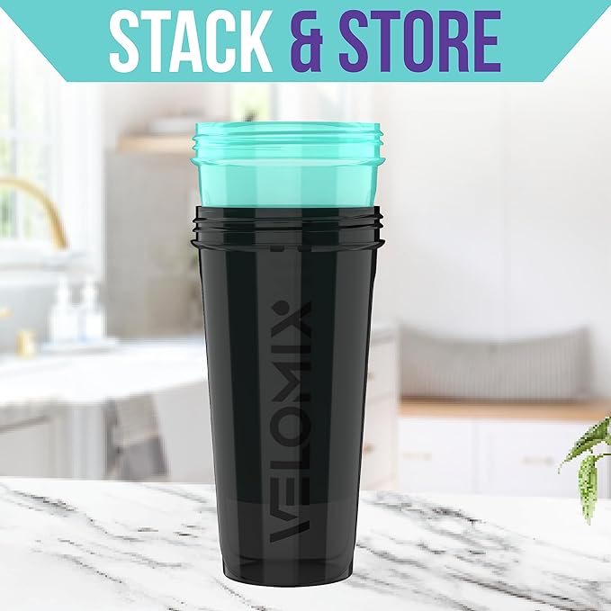 '-2 Pack- 28 oz Protein Shaker Bottles for Protein Mixes - 2x Wire Whisk | Leak Proof Shaker Cups for Protein Shakes | Protein Shaker Bottle Pack (Black/Turquoise)-GravixFit