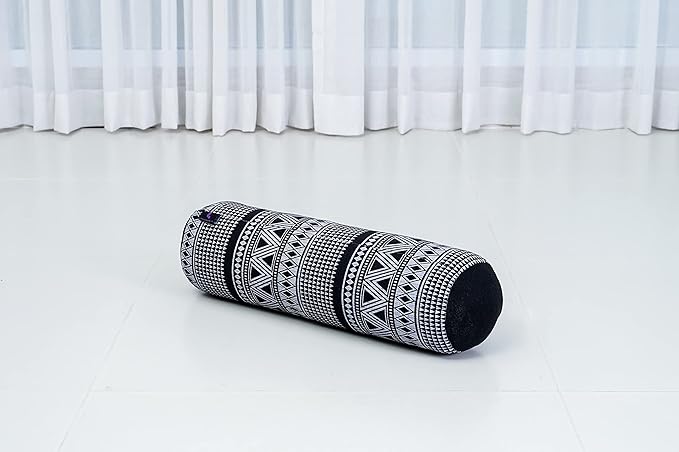 Leewadee Small Yoga Bolster – Shape-Retaining Cervical Neck Roll, Tube Pillow for Comfortable Reading, Kapok Filling, 22 x 6 x 6 inches-GravixFit