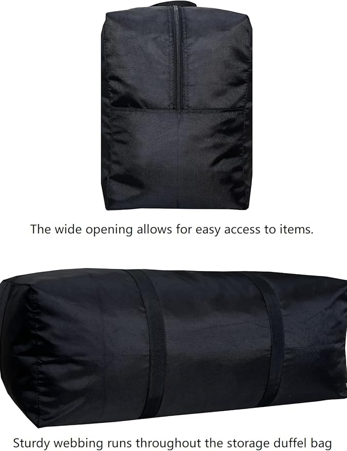 Extra Large Storage Duffle Bag with Zippers and Handles, Big Foldable Duffle Bag for Travel-GravixFit