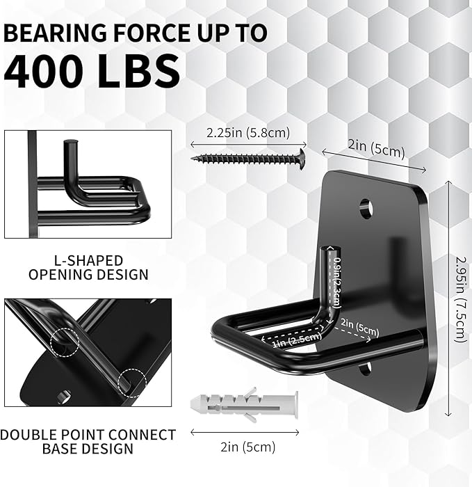 Resistance Band Wall Anchor, Squats Workout Equipment, 3PCS Resistance Band Anchor Mount System, Arm Workout at Home Fitness Equipment, Home Gym Wall Anchor for Strength Training, Physical Therapy-GravixFit