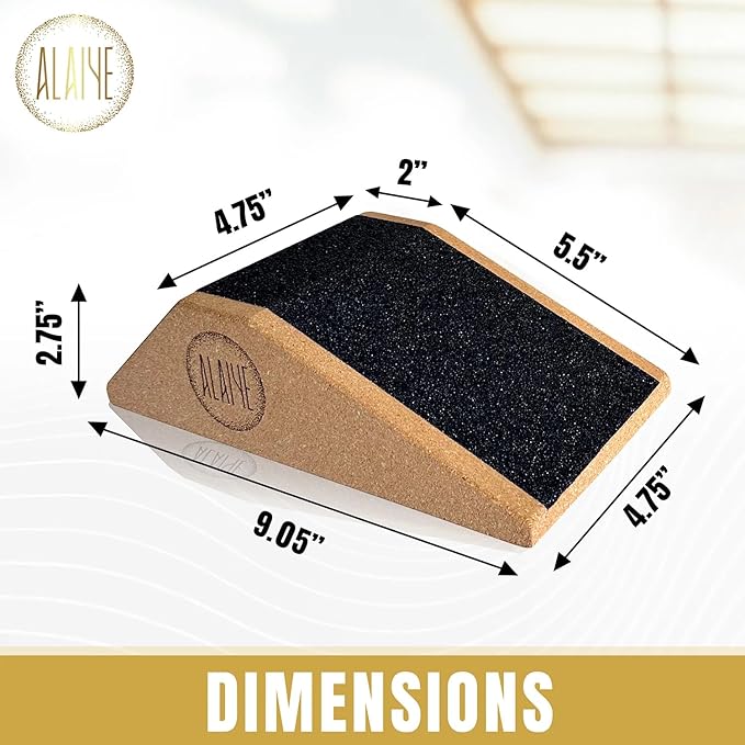 Squat Wedge Blocks - Pack of 2 Non-Slip Slant Board for Legs, Ankle, Calf Stretching - Squat Ramps for Lower Body Strength, Heel Elevation, Planks, Yoga with Bag & 30 Day Squat Challenge Chart-GravixFit