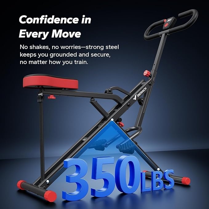 Squat Machine, MERACH R07 2 in 1 Squat Rowing Machine, Easy Setup & Foldable Exercise Equipment, Glute Trainer Machine, Glutes & Leg Home Workout Machine-GravixFit