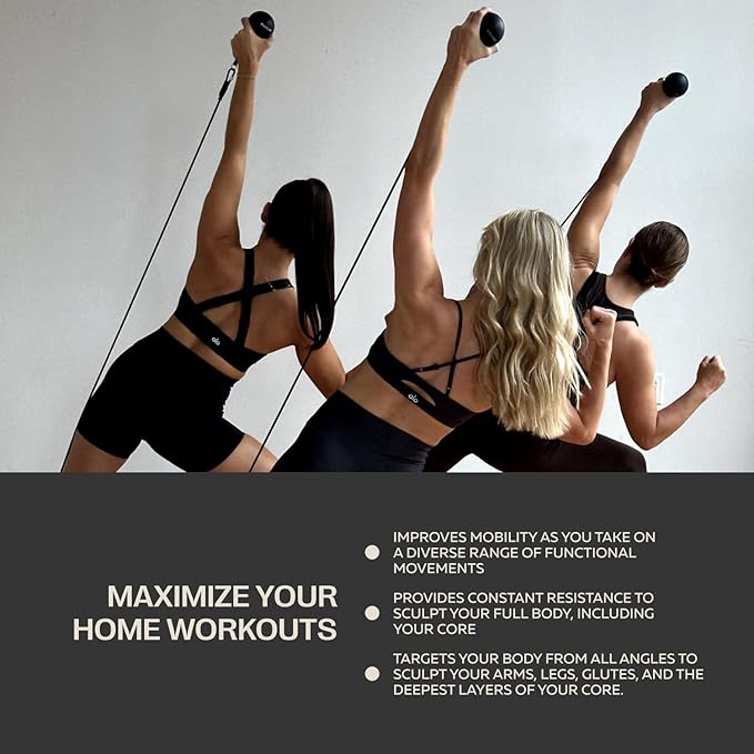 Pvolve P.3 Trainer- Home Gym Fitness Equipment Resistance Band with Ankle Strap and Weight System-GravixFit