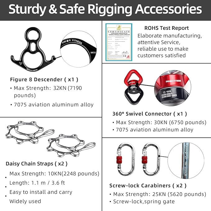 PRIOR FITNESS Aerial Silks Kit Colorful 9/15/20 Yards 40D Nylon Fabric Hammock Set With Hardware & Guide for All Levels Of Aerial Yoga Practice and Acrobatic Flying For Adults Aerial silk-GravixFit