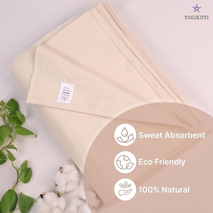 Yogikuti Iyengar Cotton Yoga Blanket Set of One – Thick Handwoven Yoga Blankets for Restorative Yoga, Meditation & Pranayama – Premium Cotton Yoga Blanket for Support & Comfort in Pranayama-GravixFit