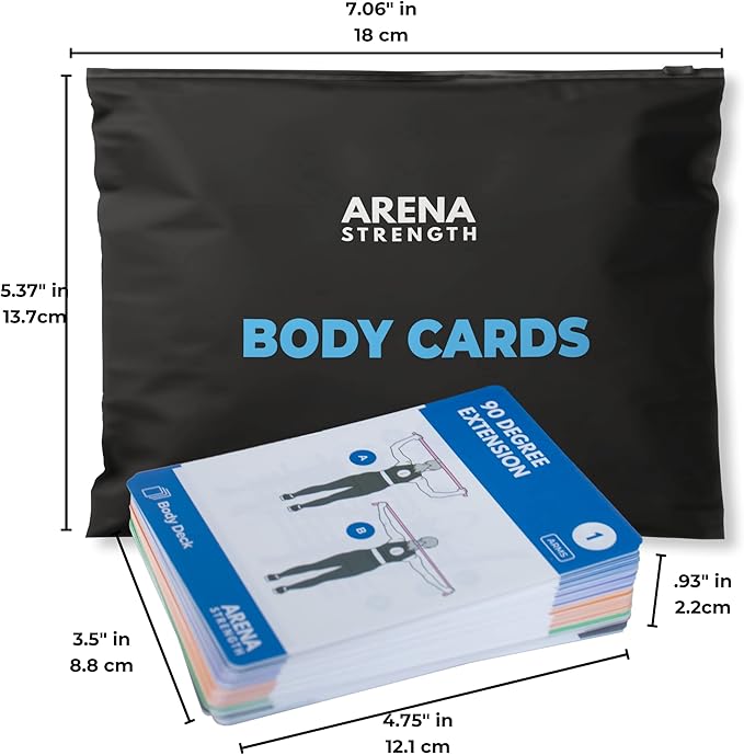 Arena Strength Workout Cards - Instructional Fitness Deck for Booty Band Workouts, Beginner Fitness Guide for Resistance Band Training Exercises at Home. Includes Workout Routines.-GravixFit