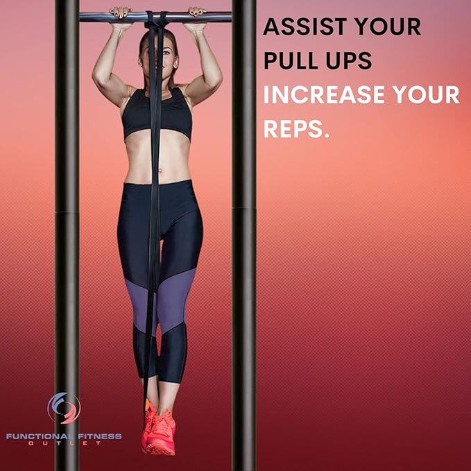 Pull Up Assist Bands Set by Functional Fitness. Heavy Duty Resistance and Assistance Training Band-GravixFit
