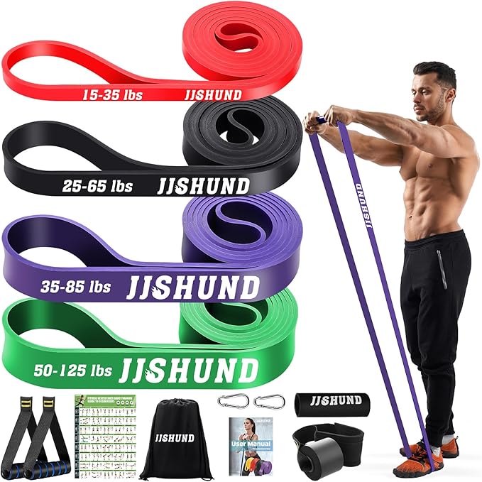 Resistance Bands Set, Pull Up Assistance Bands Pull Up Bands Exercise Bands for Men Women, Workout Bands for Working Out, Muscle Strength Training, Body Stretching-GravixFit
