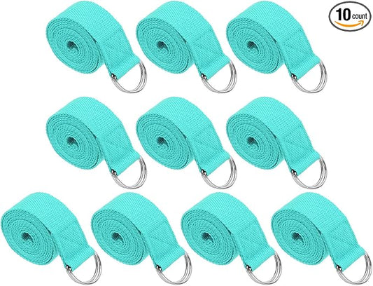 PATIKIL Yoga Strap for Stretching, Cotton Yoga Belt with Adjustable Metal D-Ring Buckle Stretch Band for Fitness Pilates-GravixFit