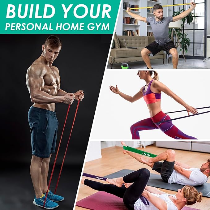 Pull Up Bands, Resistance Bands, Pull Up Assistance Bands Set for Men & Women, Exercise Workout Bands for Working Out, Body Stretching, Physical Therapy, Muscle Training-GravixFit