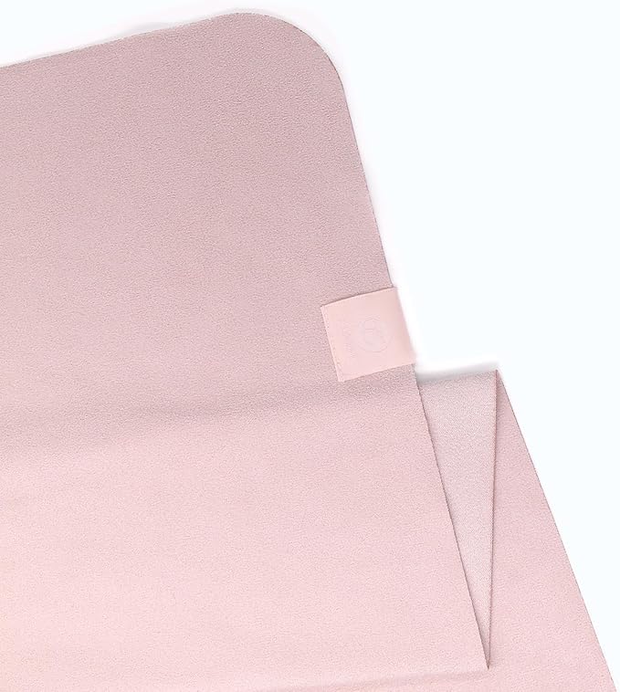 Eunzel Hot Yoga Towel, Super Absorbent Yoga Mat Towel Soft Suede Microfiber Non-Slip Towel for Bikram Pilates and Yoga Mats 72" x 26.5", Pink-GravixFit