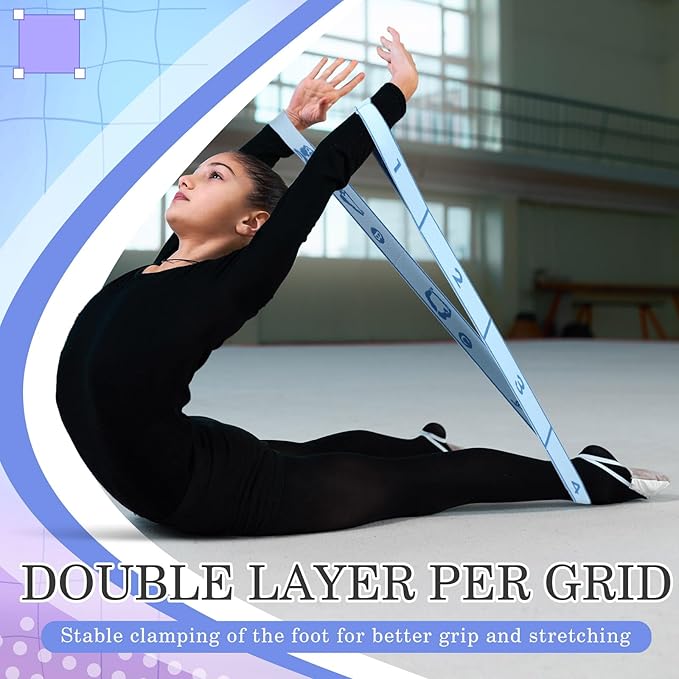 Stretch Strap for Kids Elastic Gymnastics Stretching Ballet Dance Band with 8 Loops Adjustable Exercise Training Resistance Strap for Children Stuff Pilates Latin Yoga Equipment-GravixFit