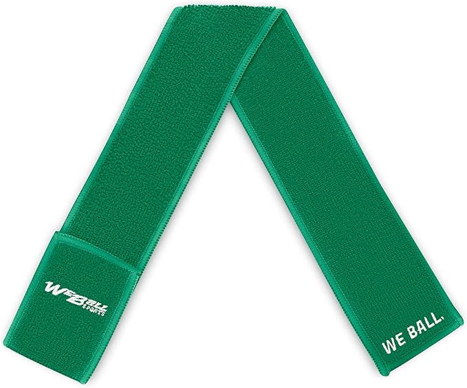 Streamer Football Towel, Sports Towel with Hook and Loop Fastener to Clean Football Visor and Gloves (Green, Adult)-GravixFit