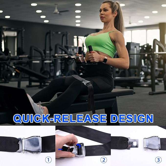 Nordic Hamstring Curl Strap with Quick-Release Buckle – Adjustable Leg Strap for Nordic Curls, Leg Extensions & Home Gym Workouts – Easy to Use for Men & Women-GravixFit