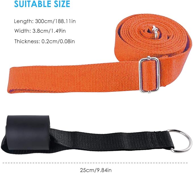 Leg Stretcher, Door Flexibility & Stretching Leg Strap - Great for Ballet Cheer Dance Gymnastics or Any Sport Leg Stretcher Door Flexibility Trainer Premium Stretching Equipment-GravixFit
