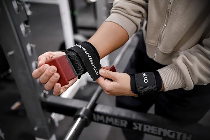 Gymreapers Weight Lifting Hooks (Pair), Heavy Duty Power Wrist Straps Hand Grip Support For Deadlifts, Pull Ups, Shrugs - Gym Gloves For Men and Women-GravixFit