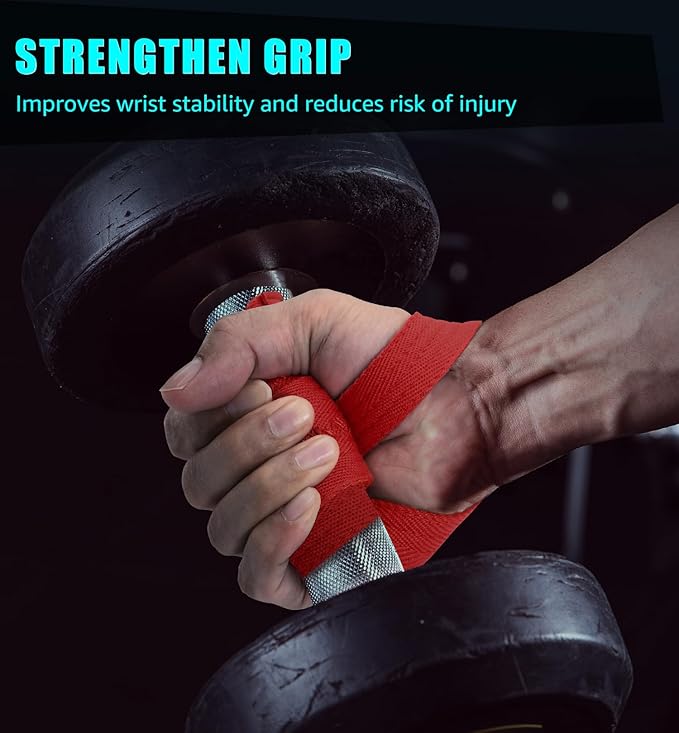 HiRui Cotton Lifting Wrist Straps (Pair) for Weightlifting Powerlifting Bodybuilding Strength Training | Wrist Support Wraps for Enhanced Grip & Stability - Soft & Durable, 13 inch Fits All-GravixFit