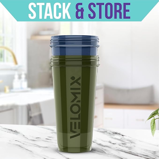 '-2 Pack- 28 oz Protein Shaker Bottles for Protein Mixes - 2x Wire Whisk | Leak Proof Shaker Cups for Protein Shakes | Pre Workout Shaker Bottle | Shakers for Protein Shakes-Green&Blue-GravixFit
