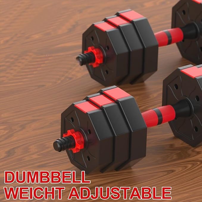 Adjustable Dumbbell Set, 5-44 lbs Free Weight Set with Connector for Barbell, Dumbbells, Push-Up Options, Fitness Exercises for Home Gym Suitable Men/Women-GravixFit