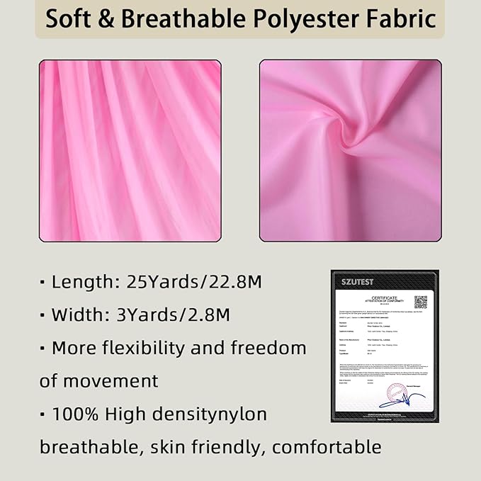 15/25 Yards Aerial Silk Professional Indoor Aerial Yoga Hammock Fabric Outdoor Fitness Silk for Dance, Circus Training, Home Gym-GravixFit