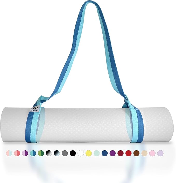 Tumaz Yoga Mat Strap [MAT NOT Included] (2 Sizes) with Extra Thick & Comfy Delicate Texture, Adjustable Yoga Mat Carrier-GravixFit