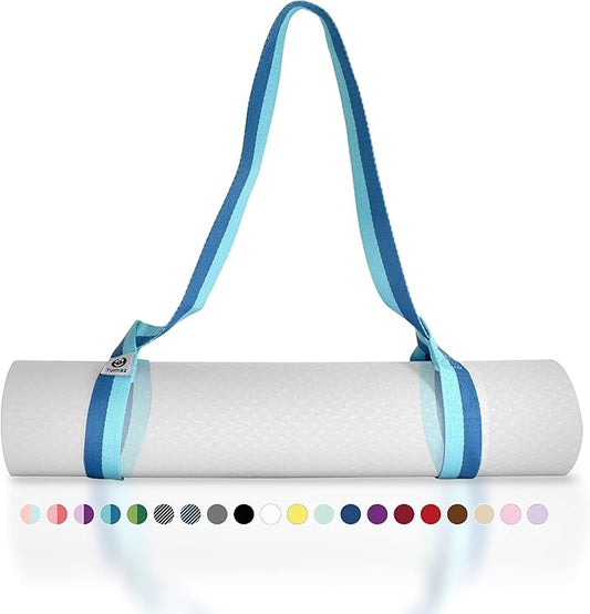 Tumaz Yoga Mat Strap [MAT NOT Included] (2 Sizes) with Extra Thick & Comfy Delicate Texture, Adjustable Yoga Mat Carrier-GravixFit