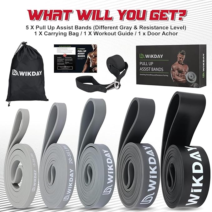 Resistance Bands for Working Out, Exercise Bands, Workout Bands, Pull Up Assistance Bands for Body Stretching Training Physical Therapy Muscle Training for Men & Women-GravixFit