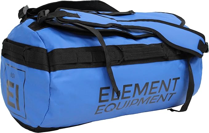 Element Equipment Trailhead Duffel Bag Shoulder Straps Waterproof Imperial Blue Medium-GravixFit