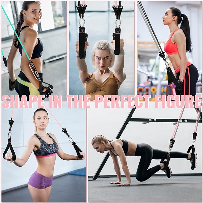 Aihoye Resistance Bands for Working Out, Exercise Bands with Handles, Stretch Bands for Exercise, Workout Bands with Door Anchors for Physical Therapy & Strength Training-GravixFit