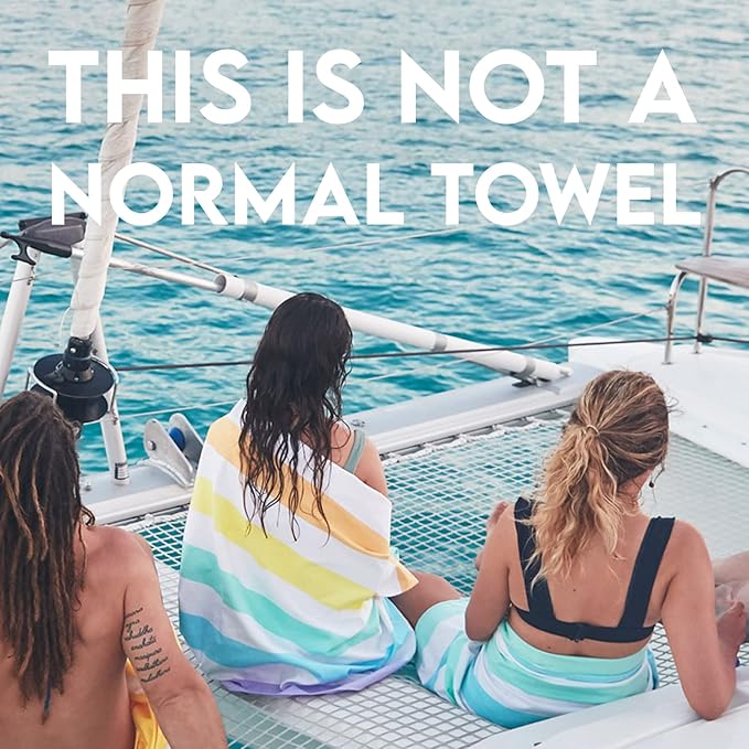 Dock & Bay Beach Towel - Quick Dry, Sand Free - Compact, Lightweight - 100% Recycled - Includes Bag - Summer - Unicorn Waves - Large (160x90cm, 63x35)-GravixFit