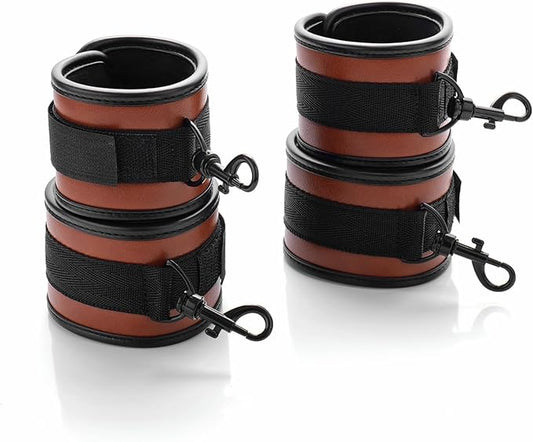 6pcs Black PU Adjustable Straps Sports Training Fitness Gear Home Yoga Set-GravixFit