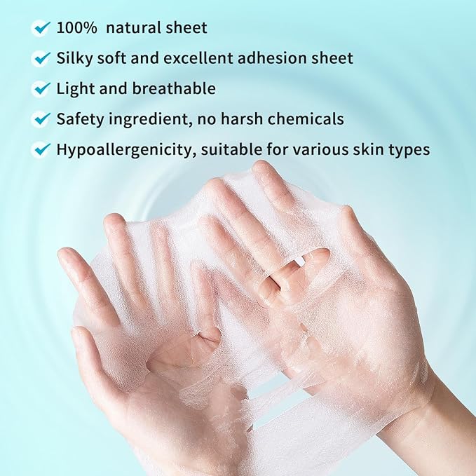 12 Pack Sheet Face Masks Skincare (Collagen, Hyaluronic acid, Snail, Retinol, Vitamin C, Niacinamide) Collagen Face Mask Hydrating Face Masks for Women Skin Care, Moisturizing, Brightening, Anti-Aging-GravixFit