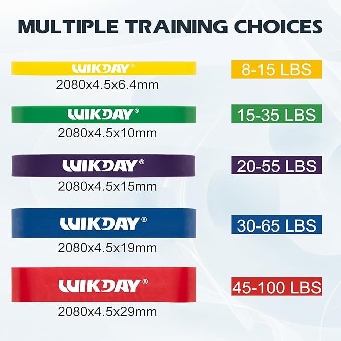 Resistance Bands for Working Out, Exercise Bands, Workout Bands, Pull Up Assistance Bands for Body Stretching Training Physical Therapy Muscle Training for Men & Women-GravixFit