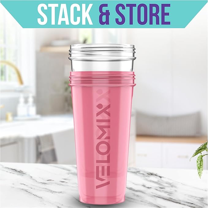 '-2 Pack- 28 oz Protein Shaker Bottles for Protein Mixes - 2x Wire Whisk | Leak Proof Shaker Cups for Protein Shakes | Protein Shaker Bottle Pack (Pink/Transparent)-GravixFit