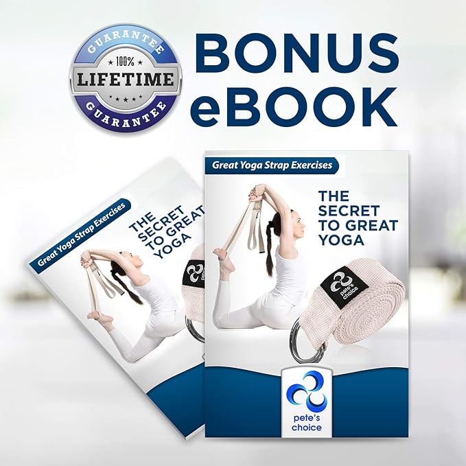 2-PACK or 5-PACK Yoga Exercise Adjustable Straps 8Ft | BONUS eBook | with Durable D-Ring For Pilates & Gym Workouts | Hold Poses, Stretch, Improve Flexibility & Maintain Balance-GravixFit