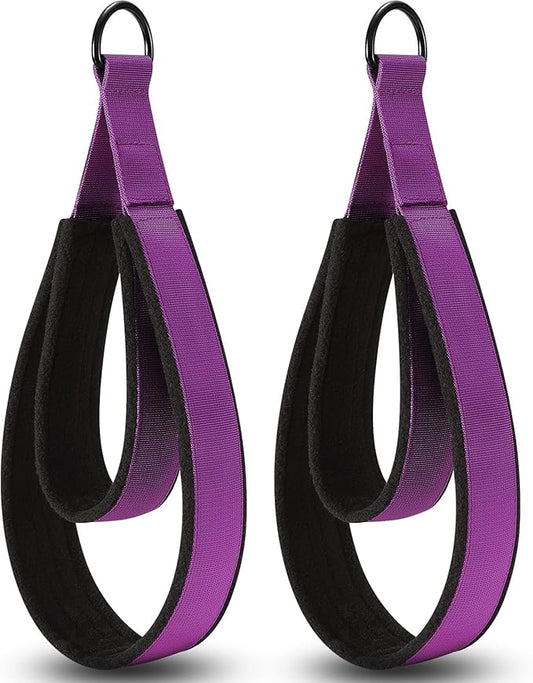 TOBWOLF Pilates Straps - Double Loop D-Ring Straps for Reformer, Padded, Home Gym Workout-GravixFit