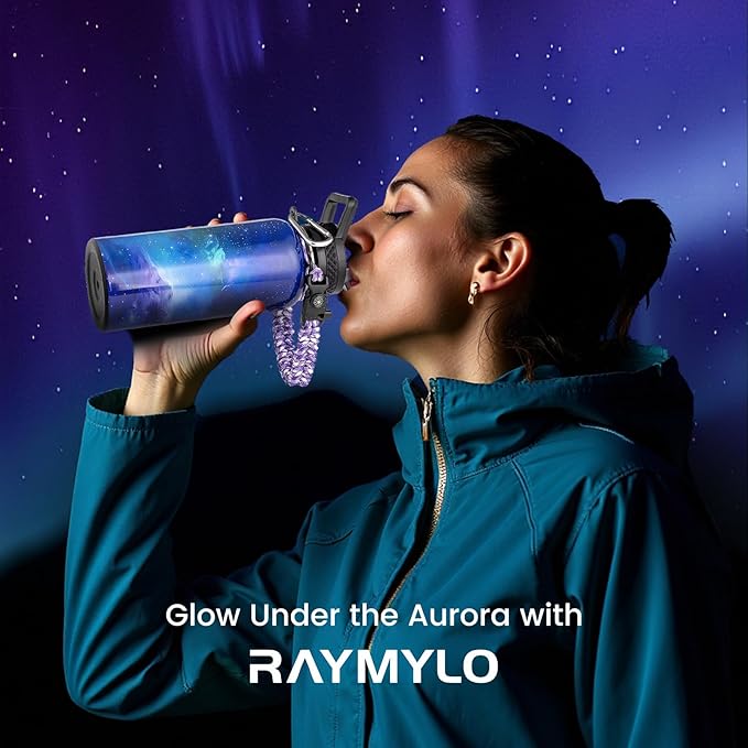 32oz Insulated Water Bottle, Triple Wall Vacuum Stainless Steel Water Bottles - Keeps Cold 48H, Reusable Metal water flask Jug for Gym, Sports, Camping, Hiking,Travel, Twilight Mist Purple-GravixFit