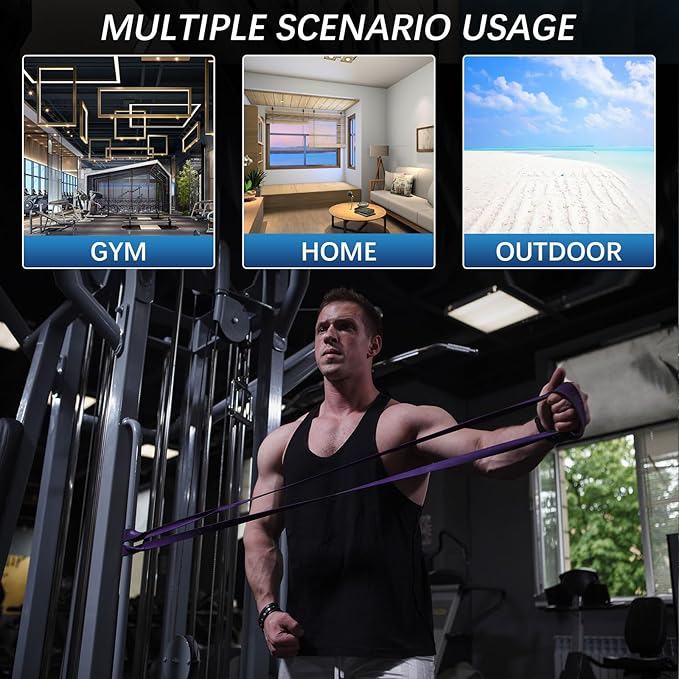 Resistance Bands for Working Out, Pull Up Assistance Bands, Exercise Workout Bands Set for Men Women, Stretch Bands for Physical Therapy, Muscle Training, Home Workouts-GravixFit