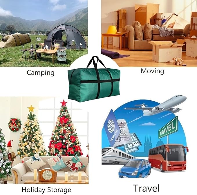 Extra Large Duffle Bag for Travel, Big Foldable Storage Bag - Red-GravixFit