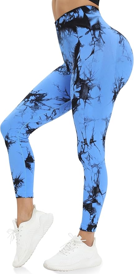 DIBAOLONG Womens High Waist Yoga Pants Cutout Ripped Tummy Control Workout Running Yoga Skinny Leggings-GravixFit