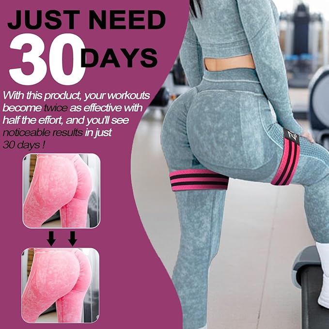 BFR Occlusion Bands for Women Legs Glutes Hip Building, Comfortable Elastic Booty Bands for Blood Flow Training Workouts Fast to Lift Your Butt,Squat,Thigh,Fitness-GravixFit