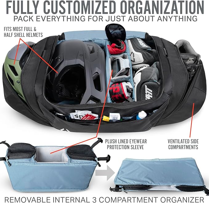 Wildhorn Gulch 70L MTB Duffle Bag for Travel - Lightweight & Durable Gym Bag for Women & Men. Ideal for Biking, Motorcycle, and Sports-GravixFit