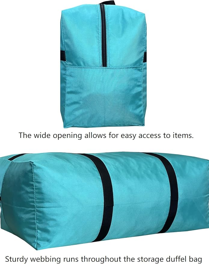 Extra Large Storage Duffle Bag with Zippers and Handles, Big Foldable Duffle Bag for Travel-GravixFit