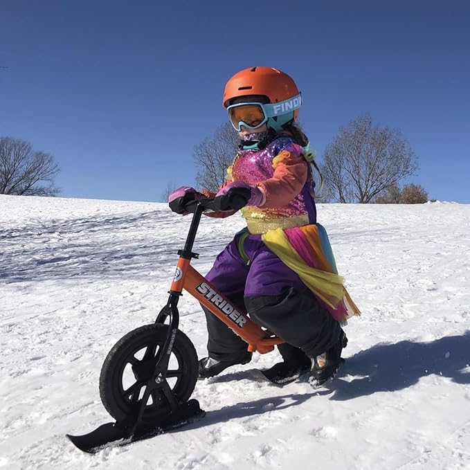Strider 12??Snow Skis Set - Transform Balance Bike into Sled - Fits All Our 12??Balance Bikes - For Kids 1 to 4 Years - Tool-Free Assembly